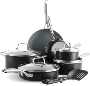 12 Piece Ceramic Nonstick Aluminum Cookware Set