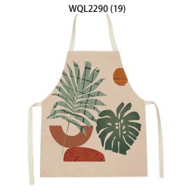 Simple Fabric Apron Kitchen Antifouling Work Clothes (Option: WQL2290 19-47 38cm)