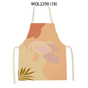 Simple Fabric Apron Kitchen Antifouling Work Clothes (Option: WQL2290 18-47 38cm)