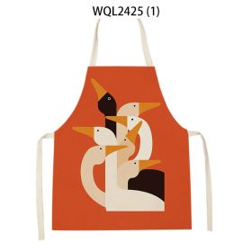 Simple Fabric Apron Kitchen Antifouling Work Clothes (Option: WQL2425 1-68 55cm)