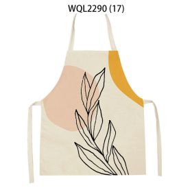 Simple Fabric Apron Kitchen Antifouling Work Clothes (Option: WQL2290 17-47 38cm)