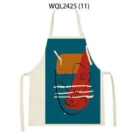 Simple Fabric Apron Kitchen Antifouling Work Clothes (Option: WQL2425 11-68 55cm)